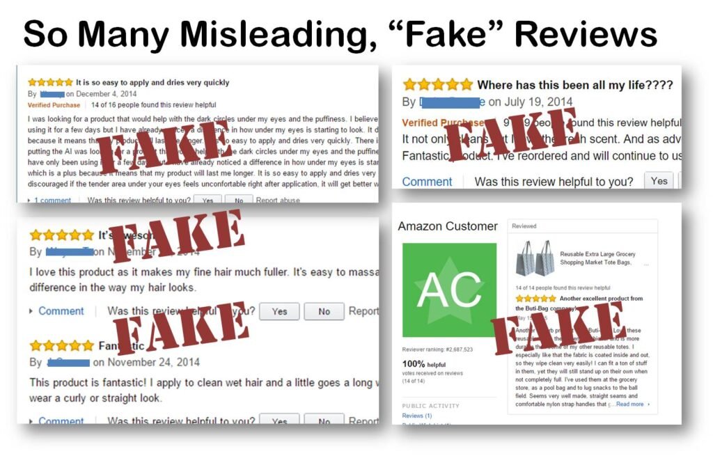 example of fake reviews 